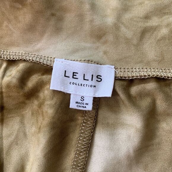 Le Lis leggings mid to high rise gold tie dye size small NWOT - Picture 10 of 11